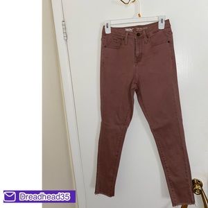 Denim high rise skinny jeans